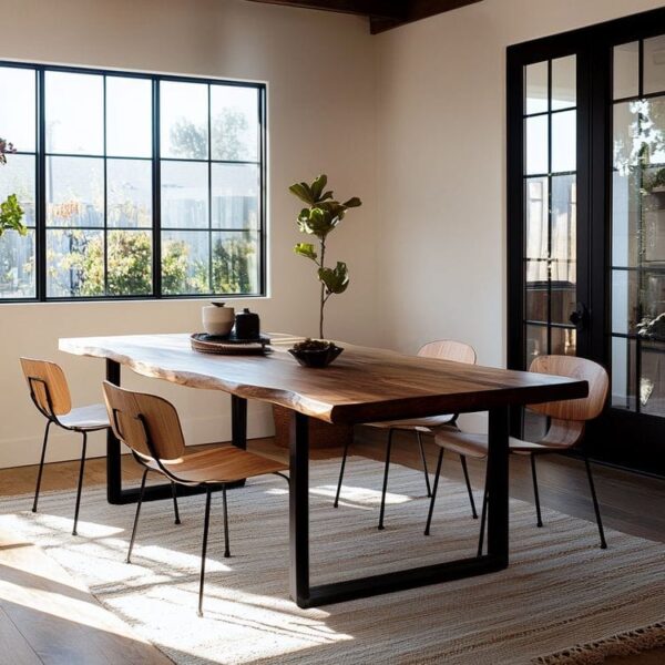 LGT17-The Underhill Live Edge Walnut Dining Table