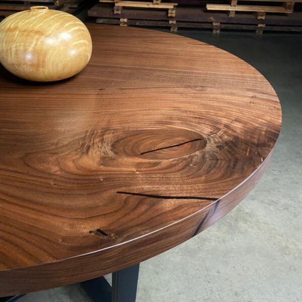 LGT48-Black Walnut Round Table Top - Image 2