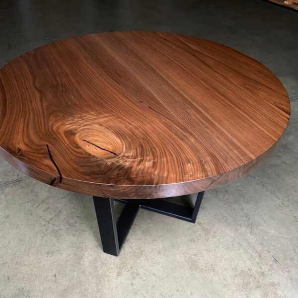LGT48-Black Walnut Round Table Top